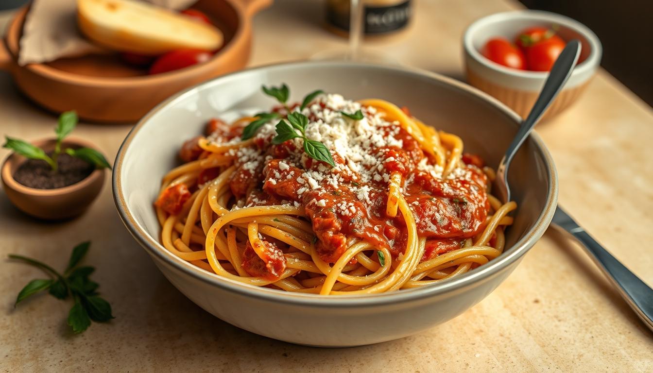 Ingredients prepared for a simple home dinner