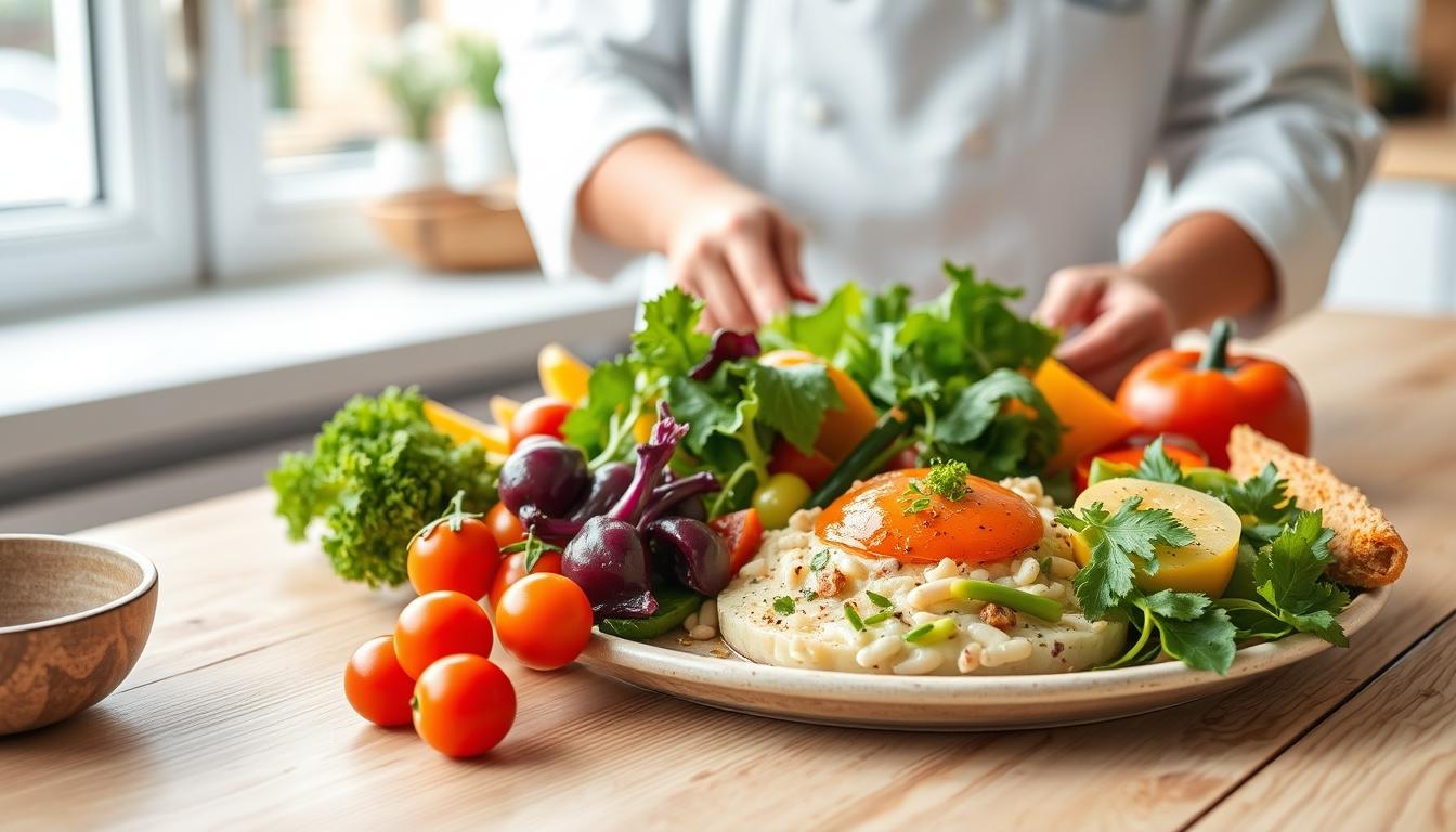 Fresh ingredients for healthy home cooking